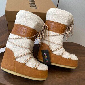 Moon Boot Faux Shearling Snow Boots